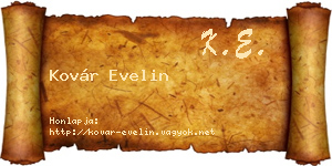 Kovár Evelin névjegykártya